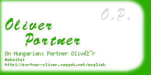 oliver portner business card